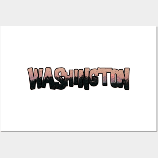 Washington (Mount Rainier at Sunset) Posters and Art